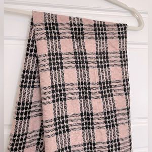 Pink Plaid Blanket Scarf